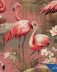 Flamingo Wallpaper Vintage Pink Luxury Wall Decor