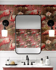 Flamingo Wallpaper Vintage Pink Luxury Wall Decor