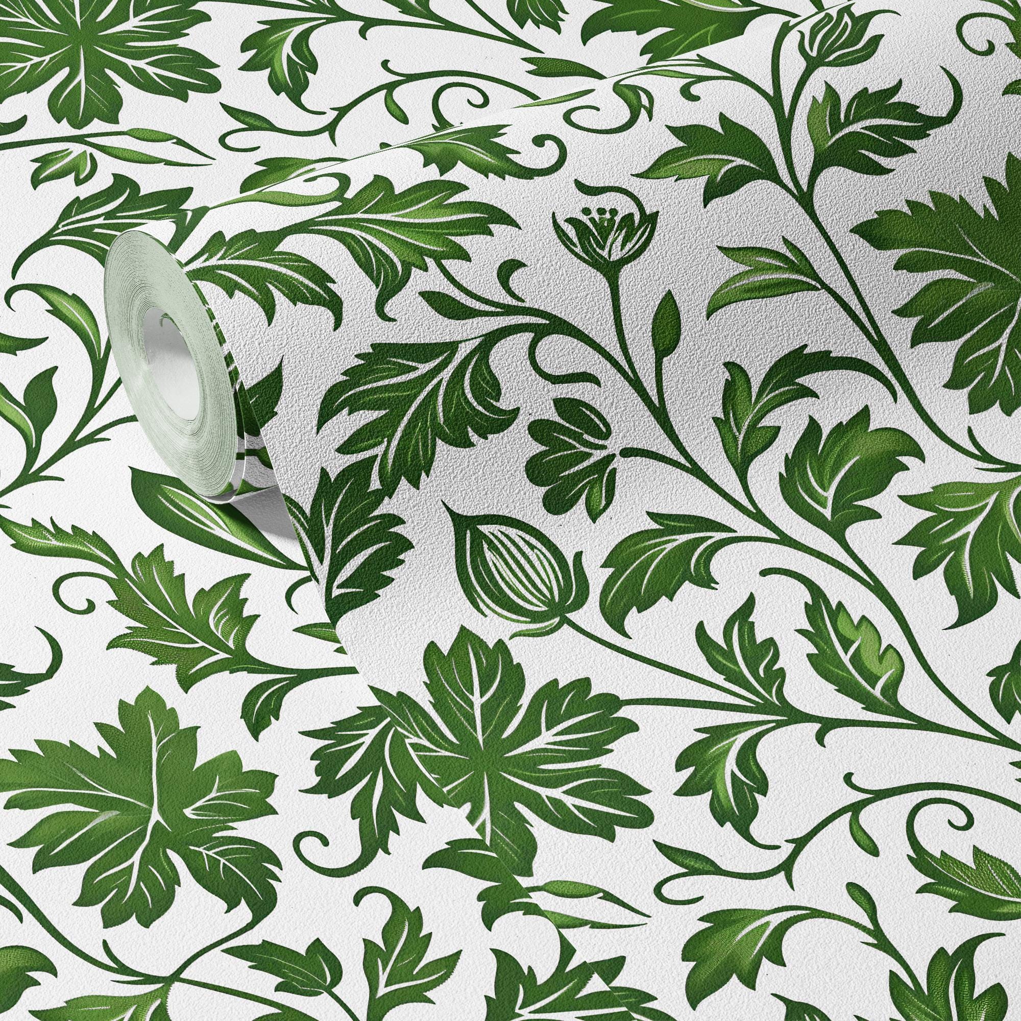 Wallpaper Vintage William Morris Style Floral Ivy Wall Decor Whimsical Forest Removable Peel and Stick or Permanent Traditional Wallpaper