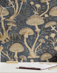 Wallpaper Vintage Mushroom Botanical Cottage Chic Wall Decor Whimsical Forest Removable Peel and Stick or Permanent Traditional Wallpaper