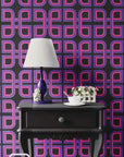 Moody 90s Retro Wallpaper Funky Vintage Geometric Wall Decor