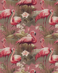 Flamingo Wallpaper Vintage Pink Luxury Wall Decor