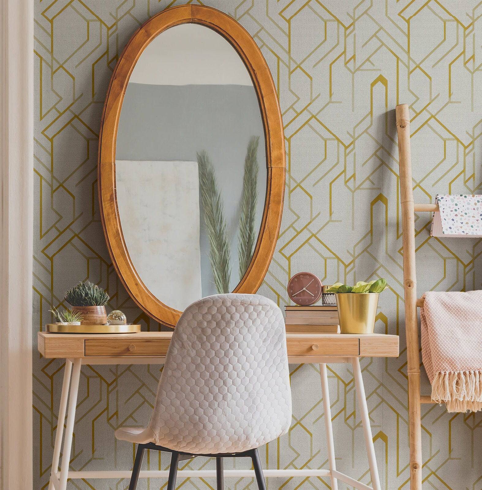 Art Deco Wallpaper Vintage Geometric Wall Decor