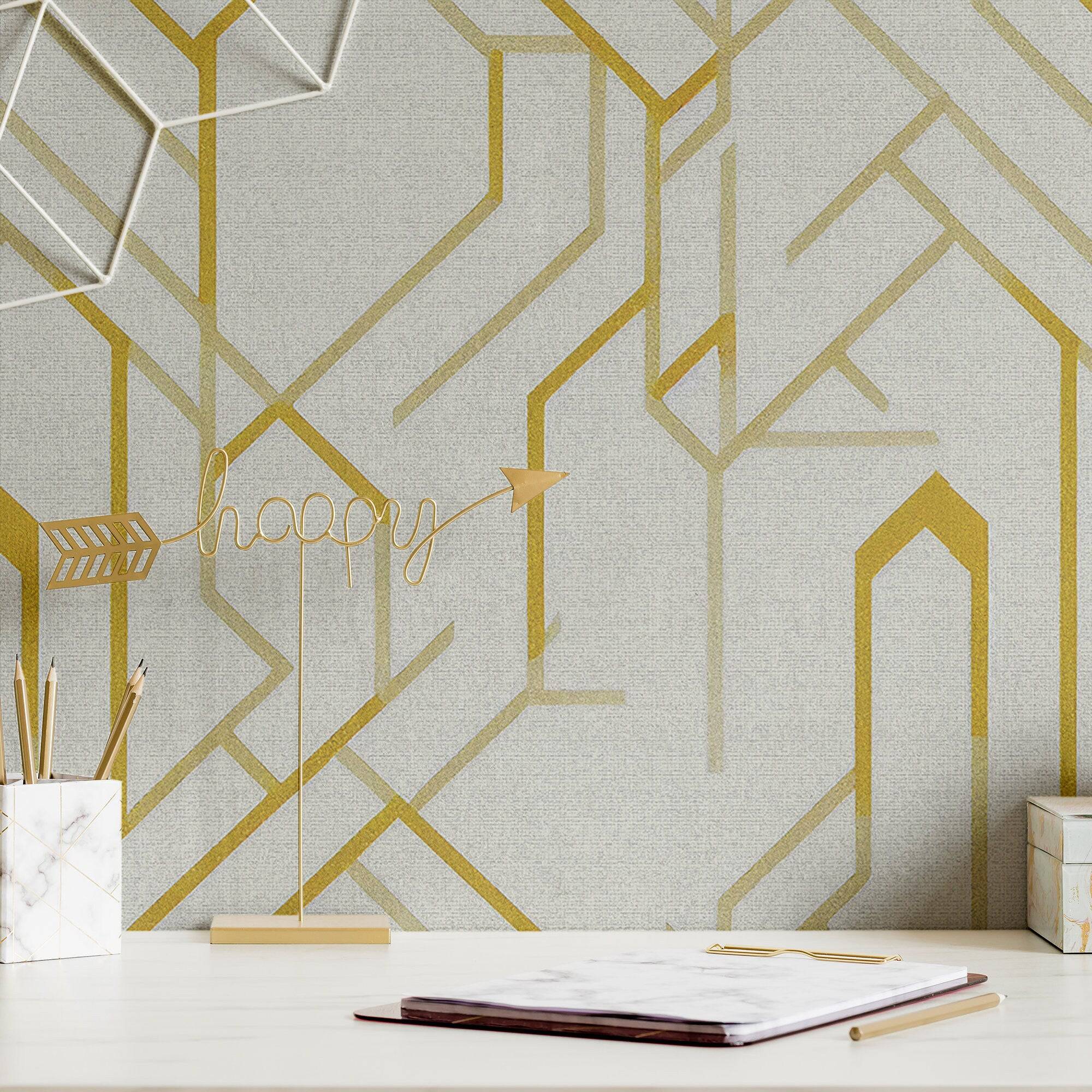 Art Deco Wallpaper Vintage Geometric Wall Decor
