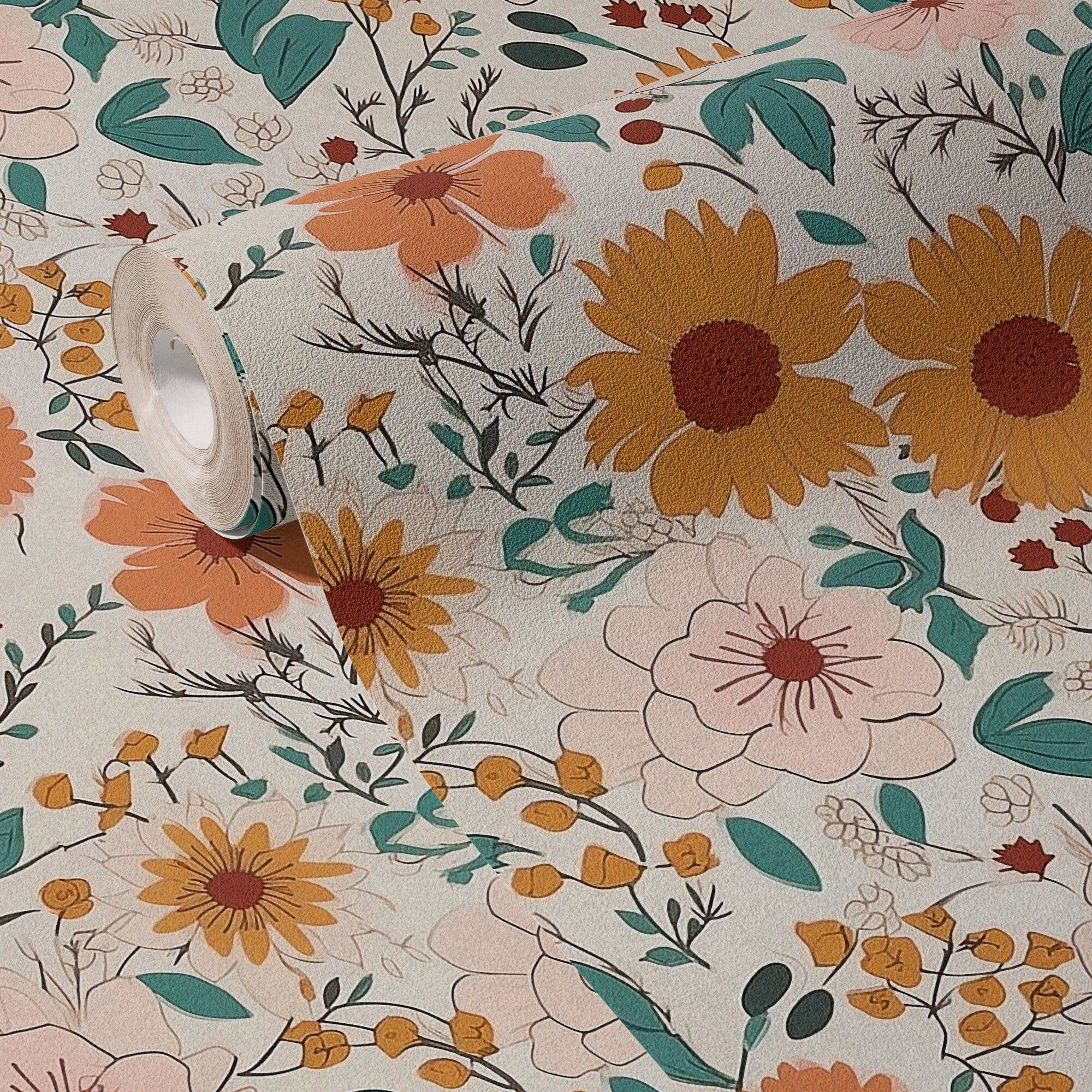 Floral Wallpaper Vintage Luxury Wall Decor