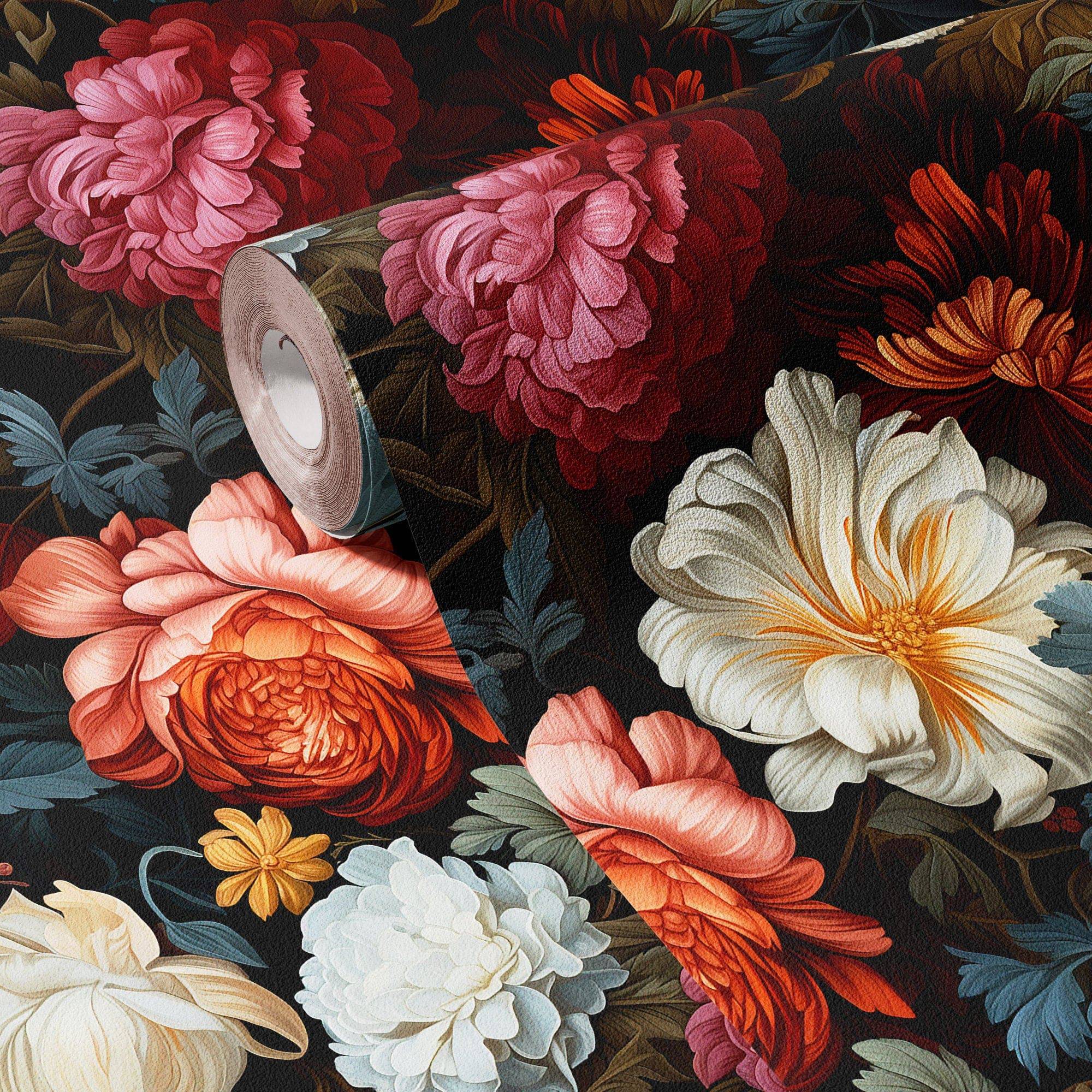 Dark Floral Wallpaper Botanical Luxury Wall Decor