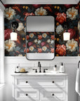 Dark Floral Wallpaper Botanical Luxury Wall Decor