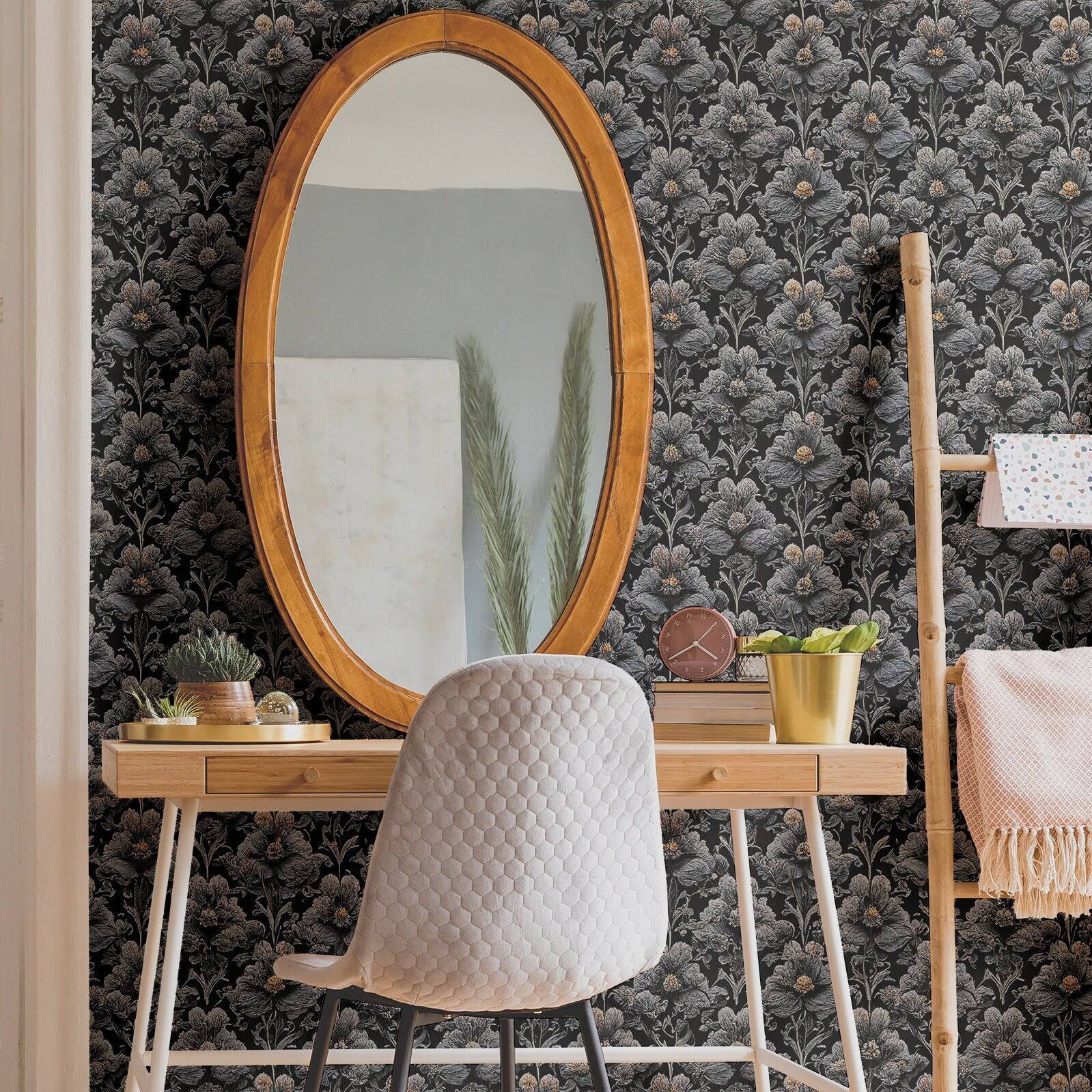 Dark Victorian Wallpaper Vintage Luxury Wall Decor