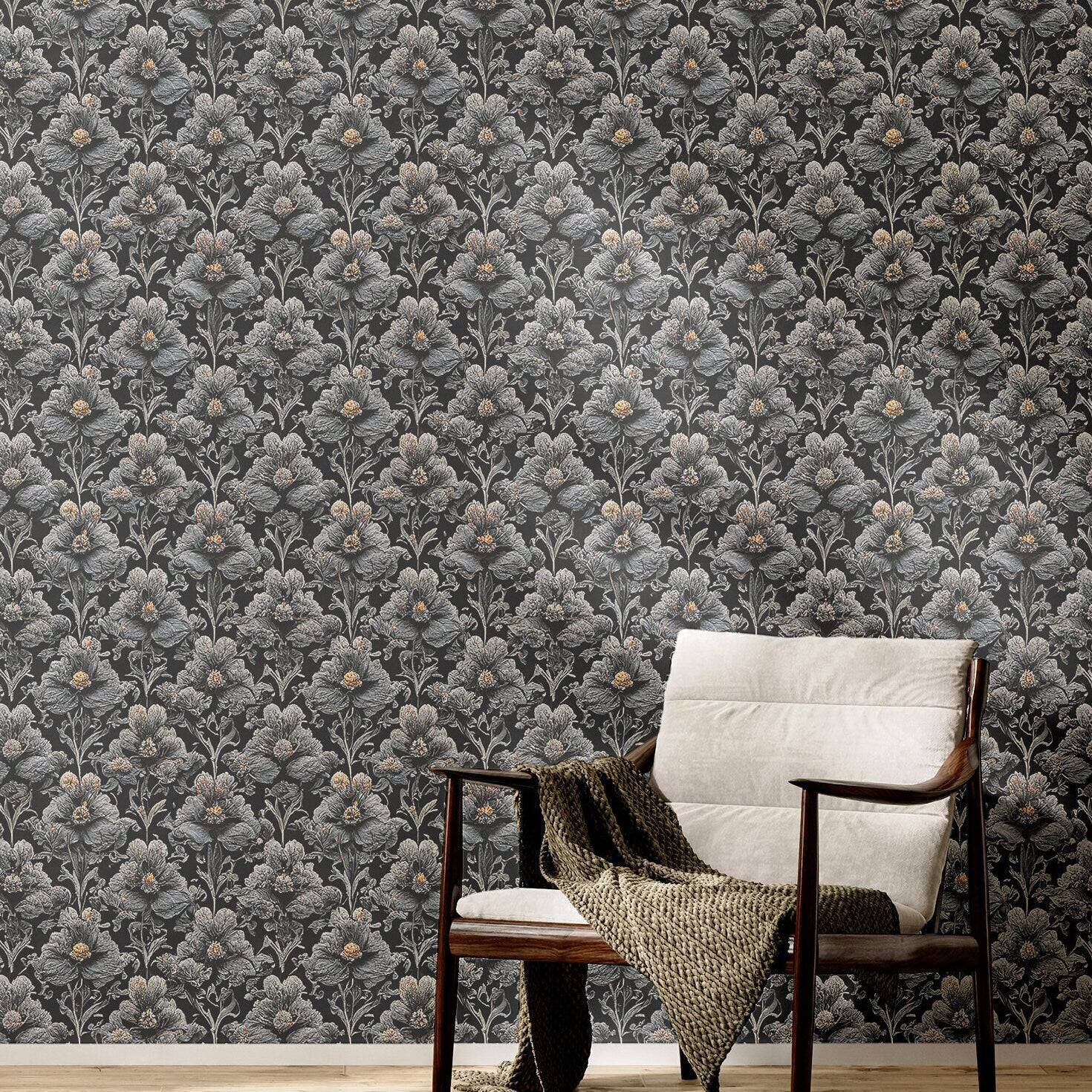 Dark Victorian Wallpaper Vintage Luxury Wall Decor