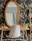 Funky Wallpaper Dark Hawaiian Floral Wall Decor
