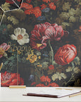 Floral Wallpaper Vintage Dark Forest Wall Decor