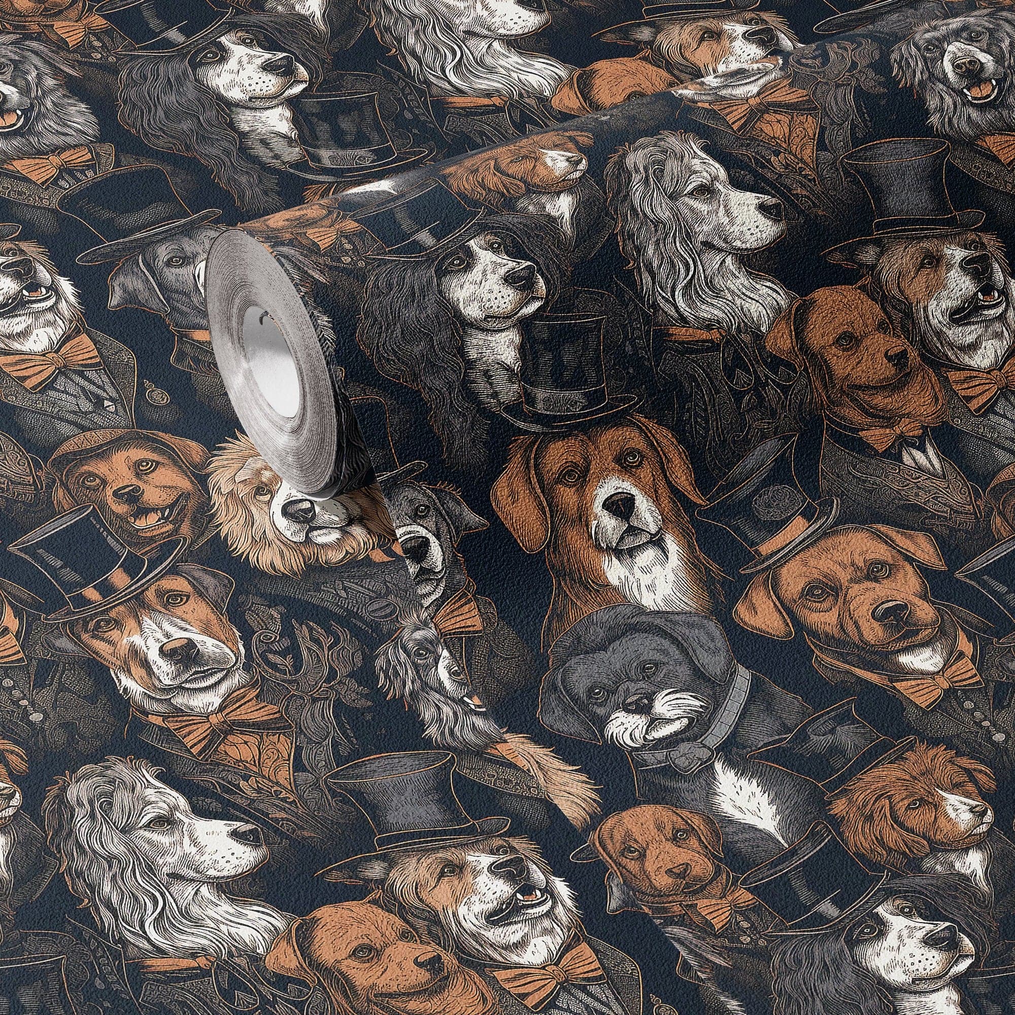 Dog Wallpaper Funky Vintage Luxury Wall Decor