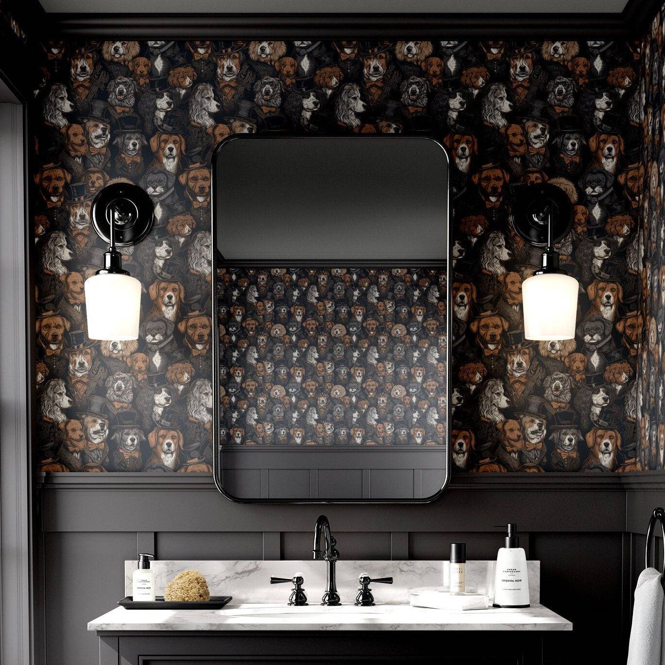 Dog Wallpaper Funky Vintage Luxury Wall Decor