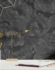 Black Peony Wallpaper Vintage Gothic Wall Decor