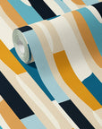 Vintage Stripe Wallpaper Retro Funky Wall Decor