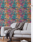Colorful Toile Wallpaper Retro French Wall Decor