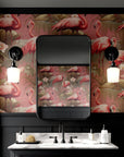 Flamingo Wallpaper Vintage Pink Luxury Wall Decor