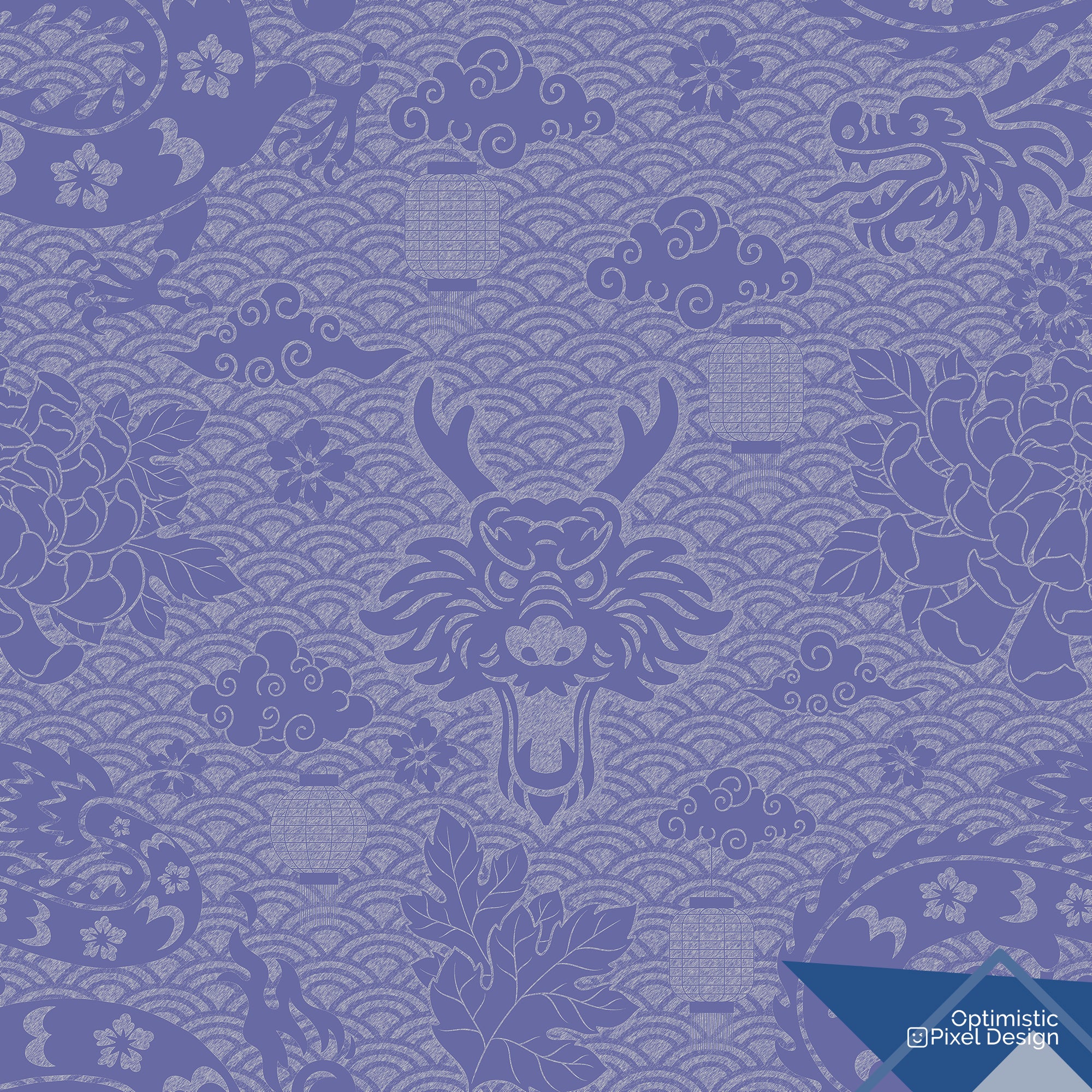 Dragon Wallpaper Funky Blue Luxury Wall Decor