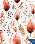 Boho Wallpaper Terracotta Floral Luxury Wall Decor