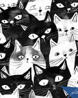 Cat Wallpaper Funky Fun Black White Wall Decor