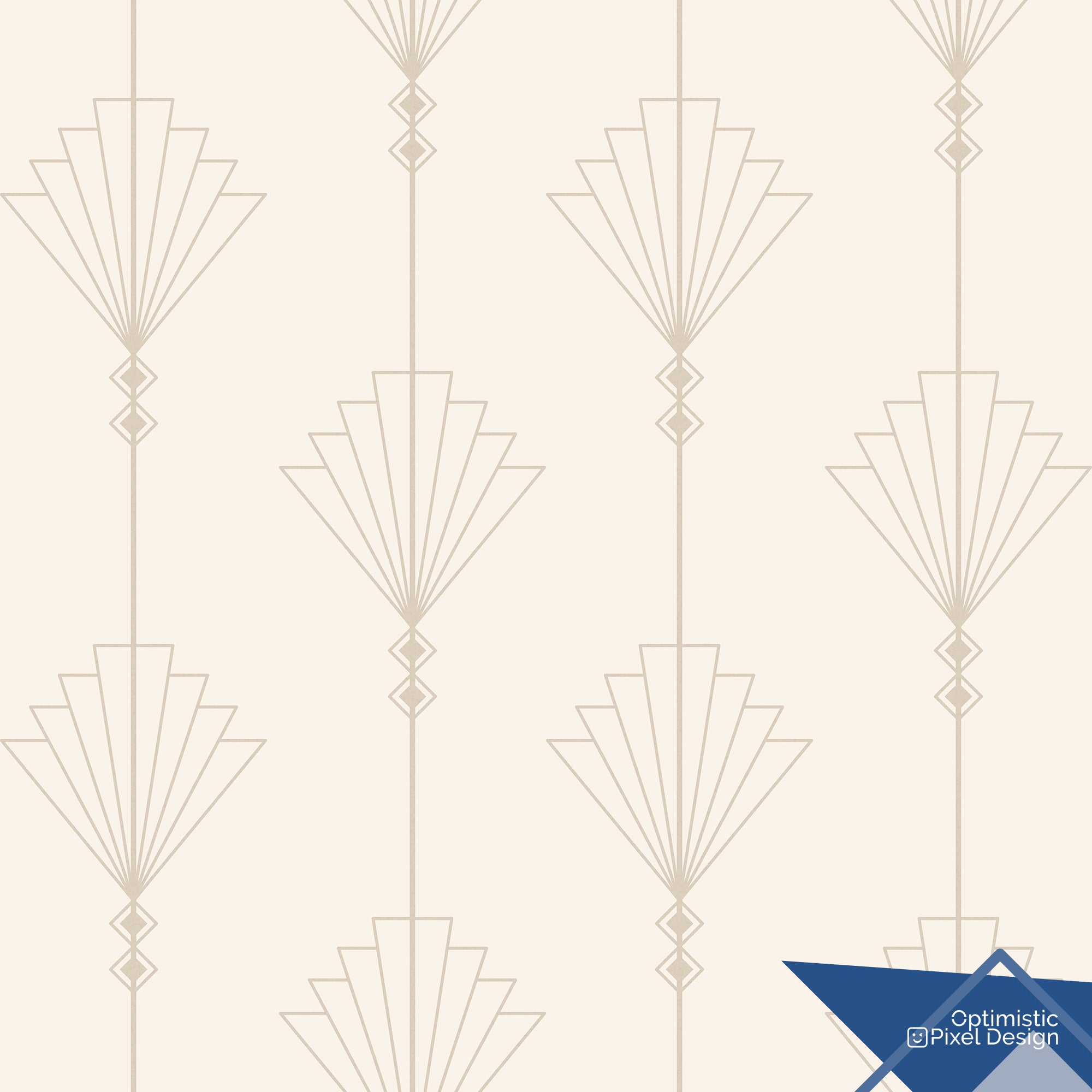 Art Deco Wallpaper Neutral Luxury Wall Decor