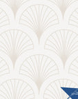 Art Deco Wallpaper Neutral Cream Fan Wall Decor