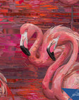 Flamingo Wallpaper Pink Retro Luxury Wall Decor