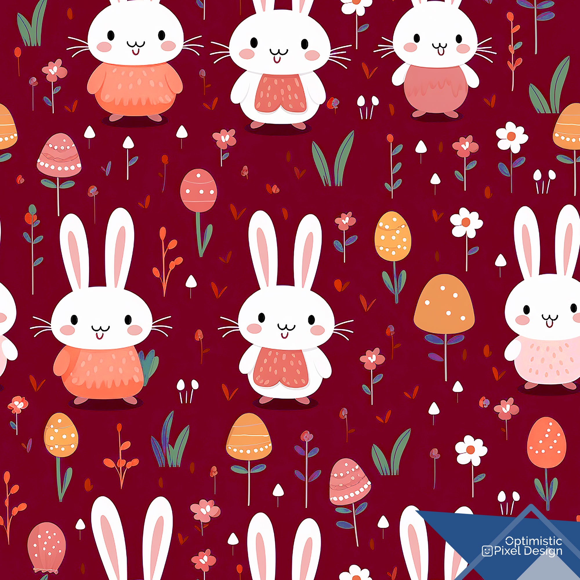 Playroom Wallpaper Fun Whimsical Bunny Wall Decor