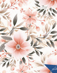 Pink Flower Wallpaper Botanical Floral Wall Decor