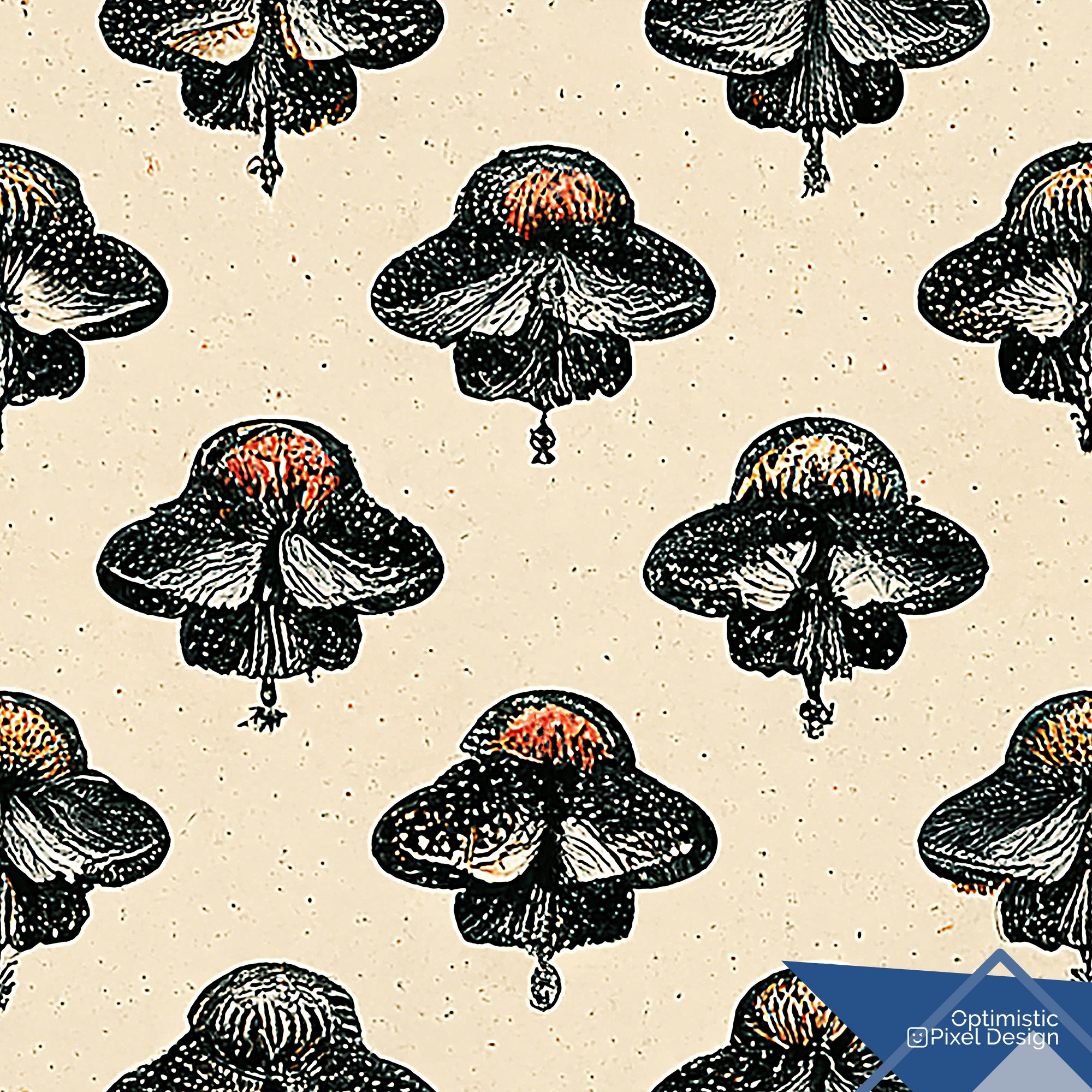 Space Mushroom Wallpaper Funky Luxury Wall Decor