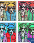 Dog Wallpaper Funky Colorful Graffiti Wall Decor