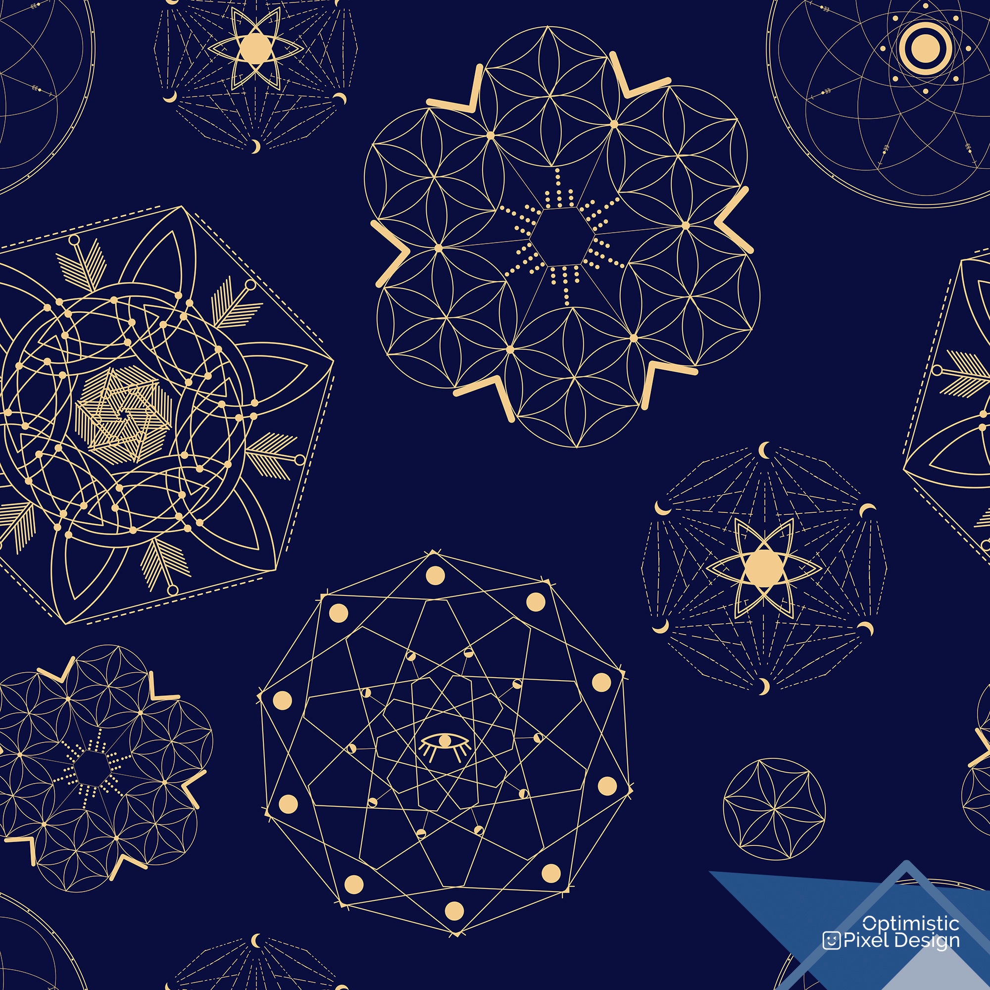 Celestial Wallpaper Navy Blue Star Wall Decor