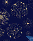 Celestial Wallpaper Navy Blue Star Wall Decor