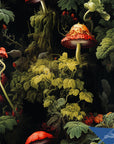 Mushroom Wallpaper Whimsical Dark Luxury Wall Decor