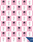 Retro Wallpaper Pink Checker Luxury Wall Decor