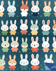 Bunny Wallpaper Cute Rabbit Playroom Wall Decor