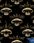 Black Mushroom Wallpaper Dark Luxury Wall Decor