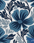 Floral Wallpaper Large Navy Blue Floral Wall Decor