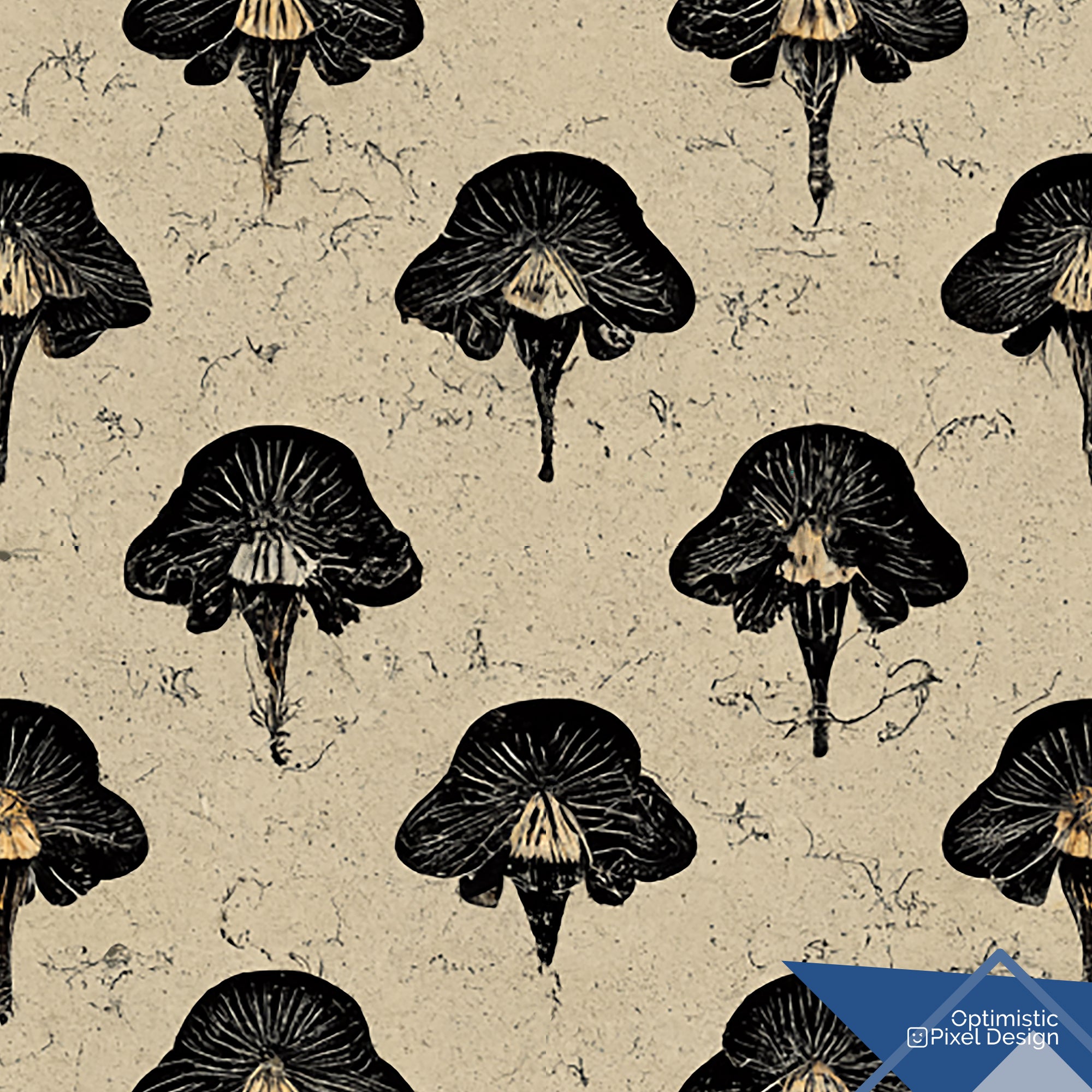 Mushroom Wallpaper Funky Luxury Wall Decor