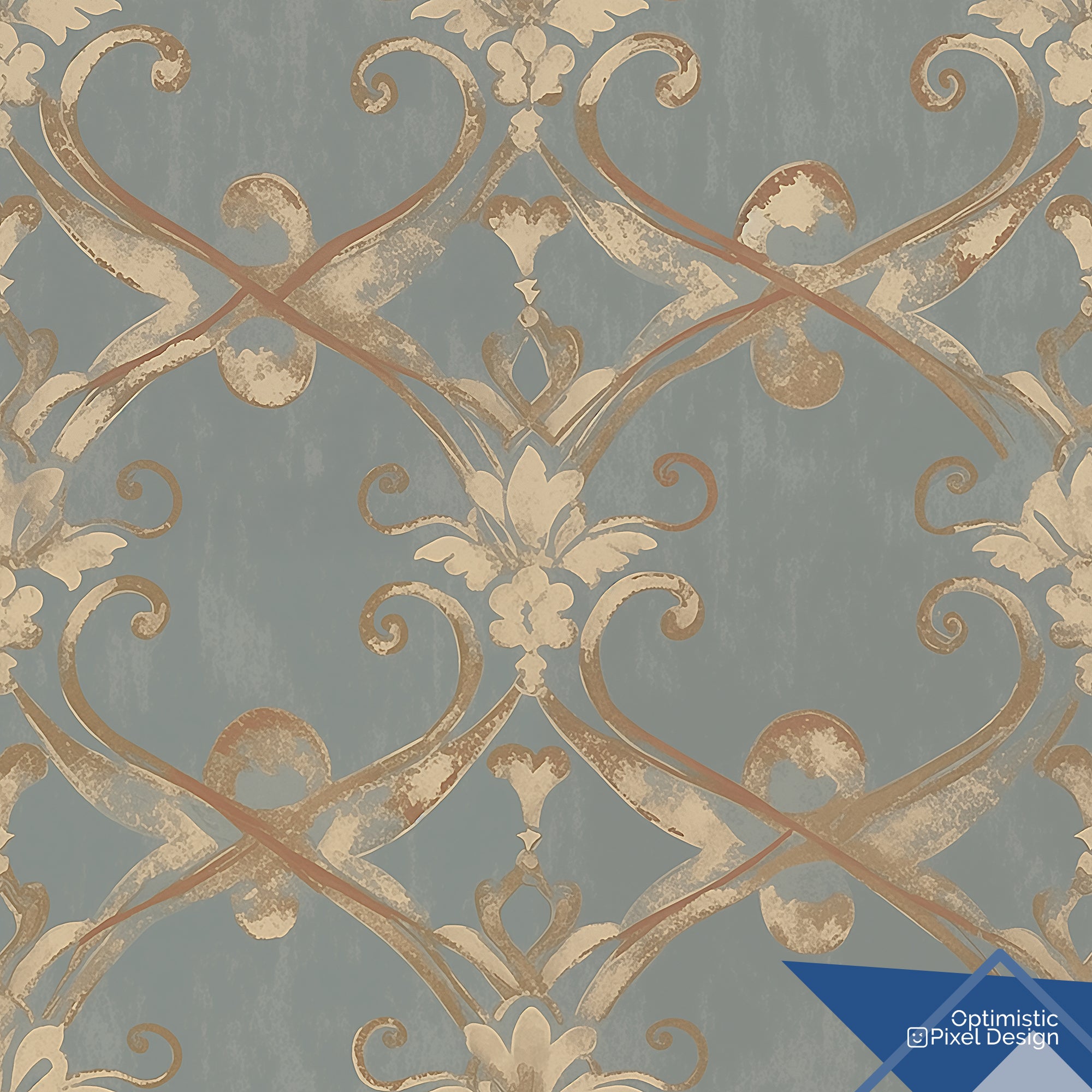 Damask Wallpaper Vintage Grey Victorian Wall Decor