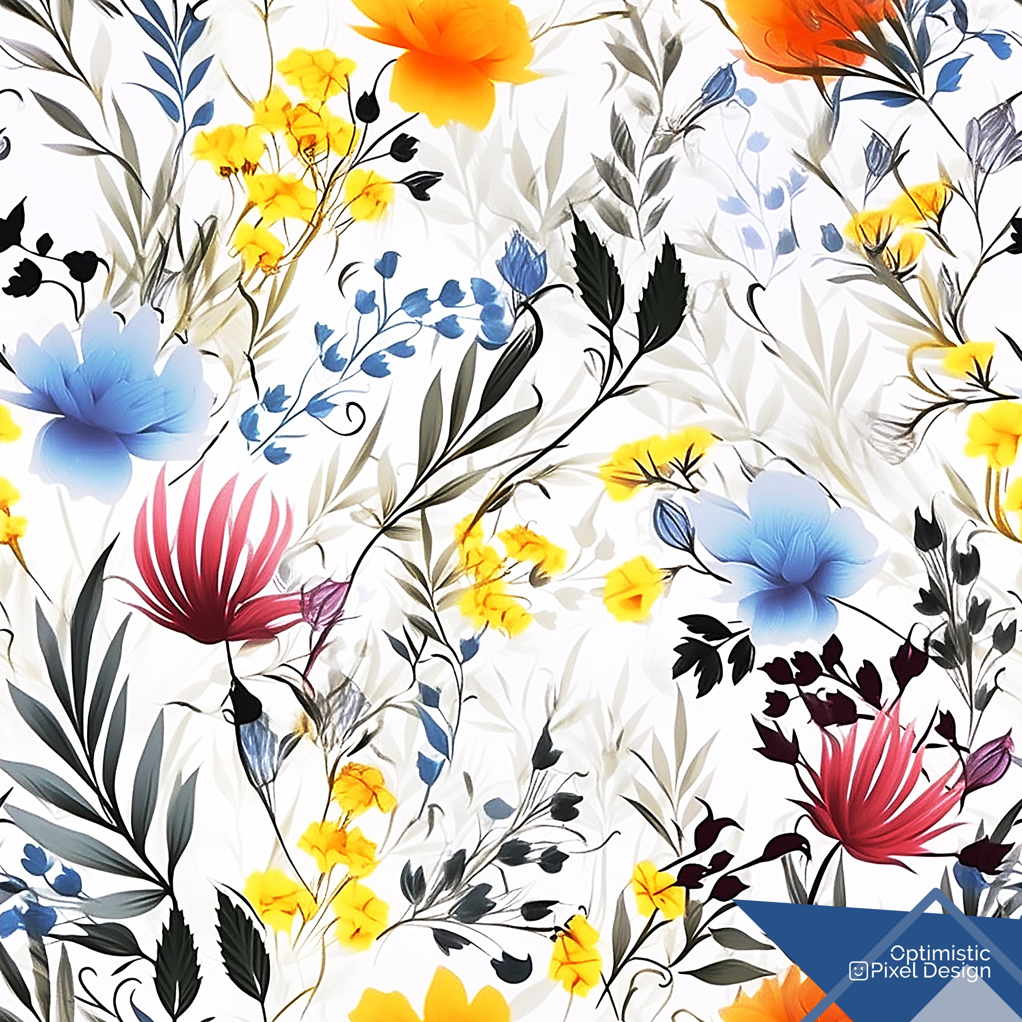 Floral Wallpaper Wildflower Luxury Wall Decor