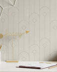 Art Deco Wallpaper Cream Luxury Wall Decor