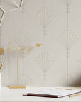 Art Deco Wallpaper Neutral Luxury Wall Decor