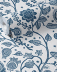 Blue Floral Wallpaper Whimsical Scandinavian Wall Decor