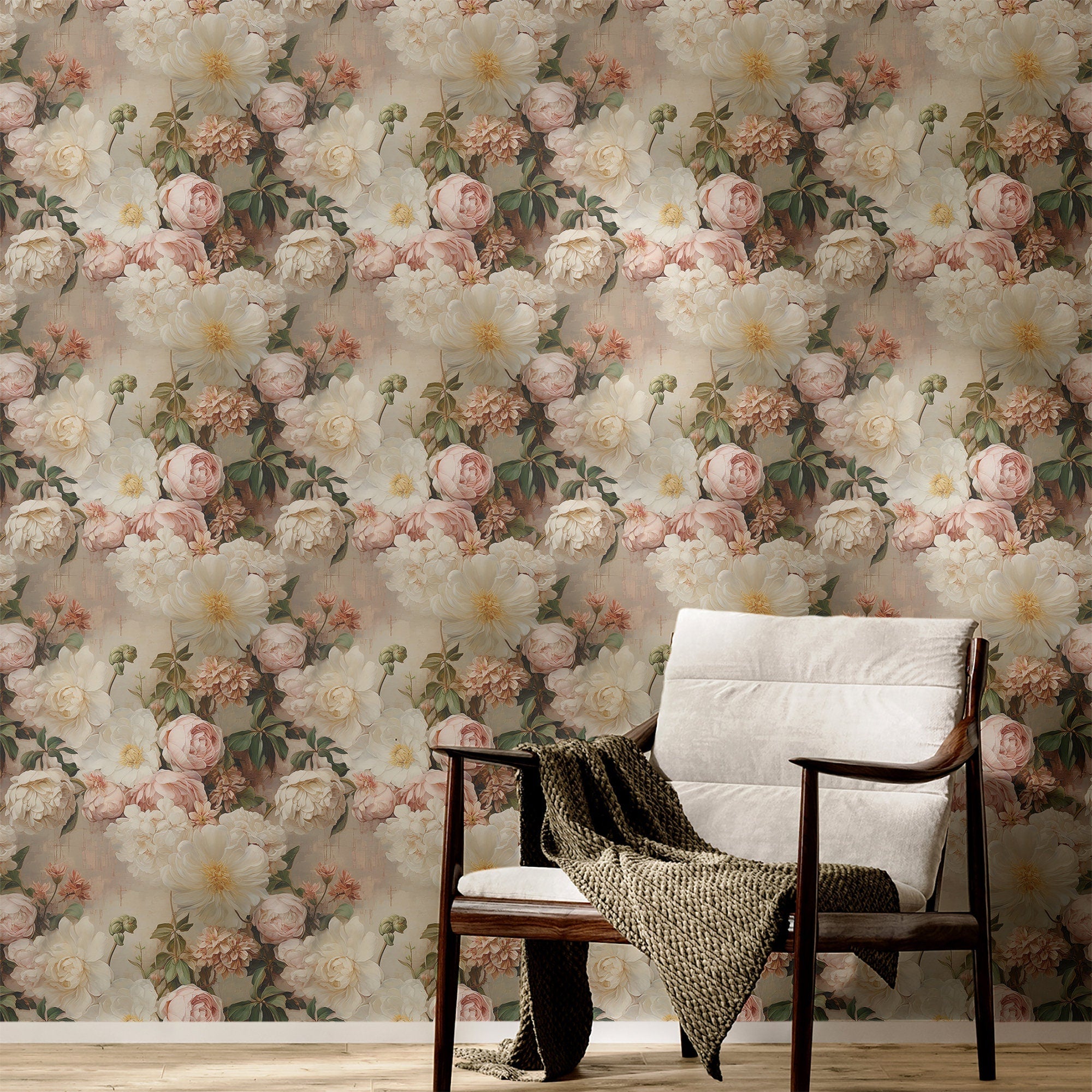 Botanical Wallpaper Luxury Flower Garden Wall Decor