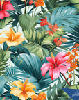 Tropical Wallpaper Retro Floral Wall Decor