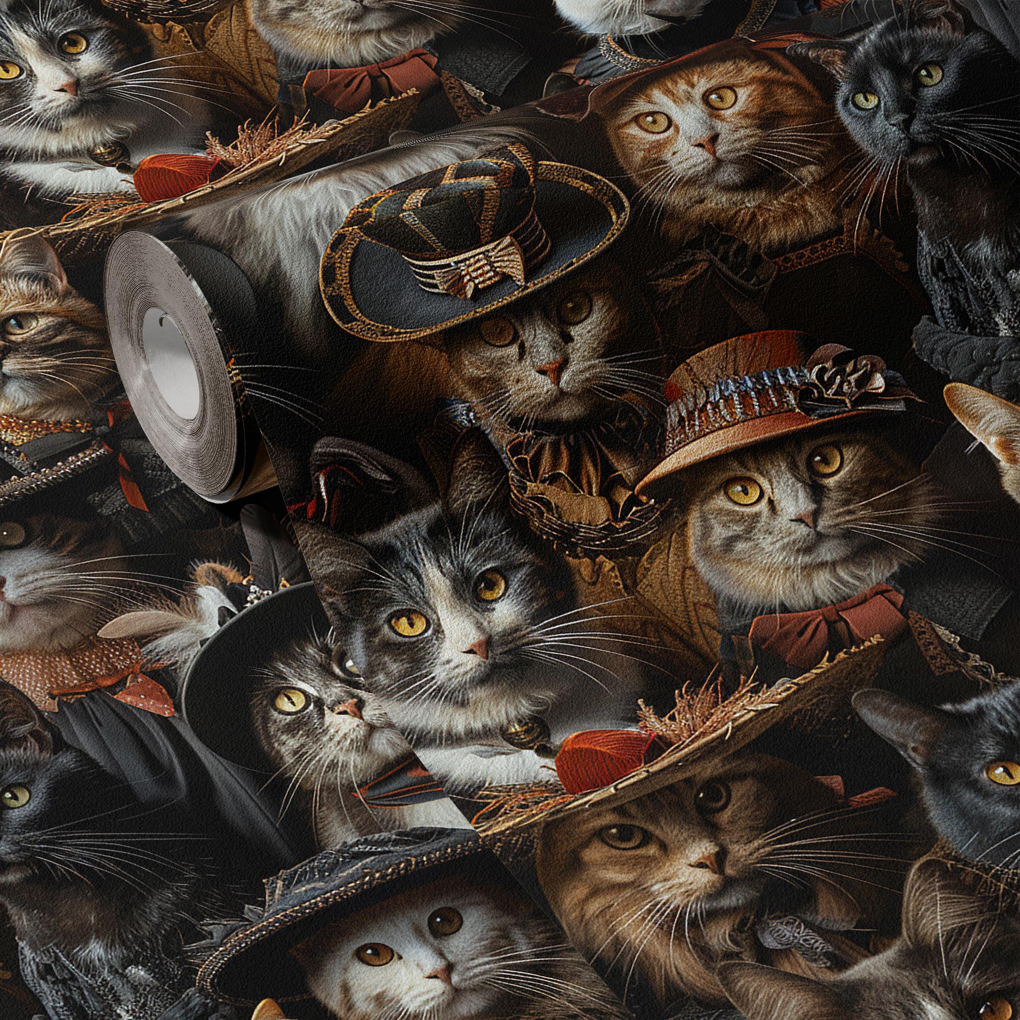 Cat Wallpaper Moody Victorian Wall Decor