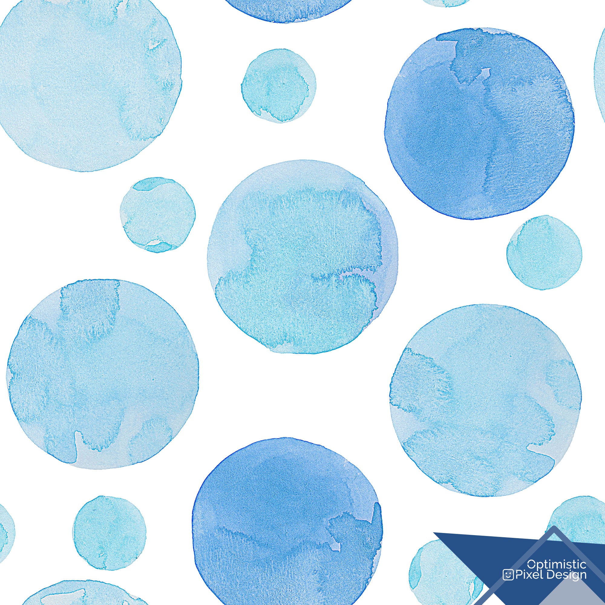 Watercolor Wallpaper Blue Dot Luxury Wall Decor