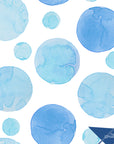 Watercolor Wallpaper Blue Dot Luxury Wall Decor