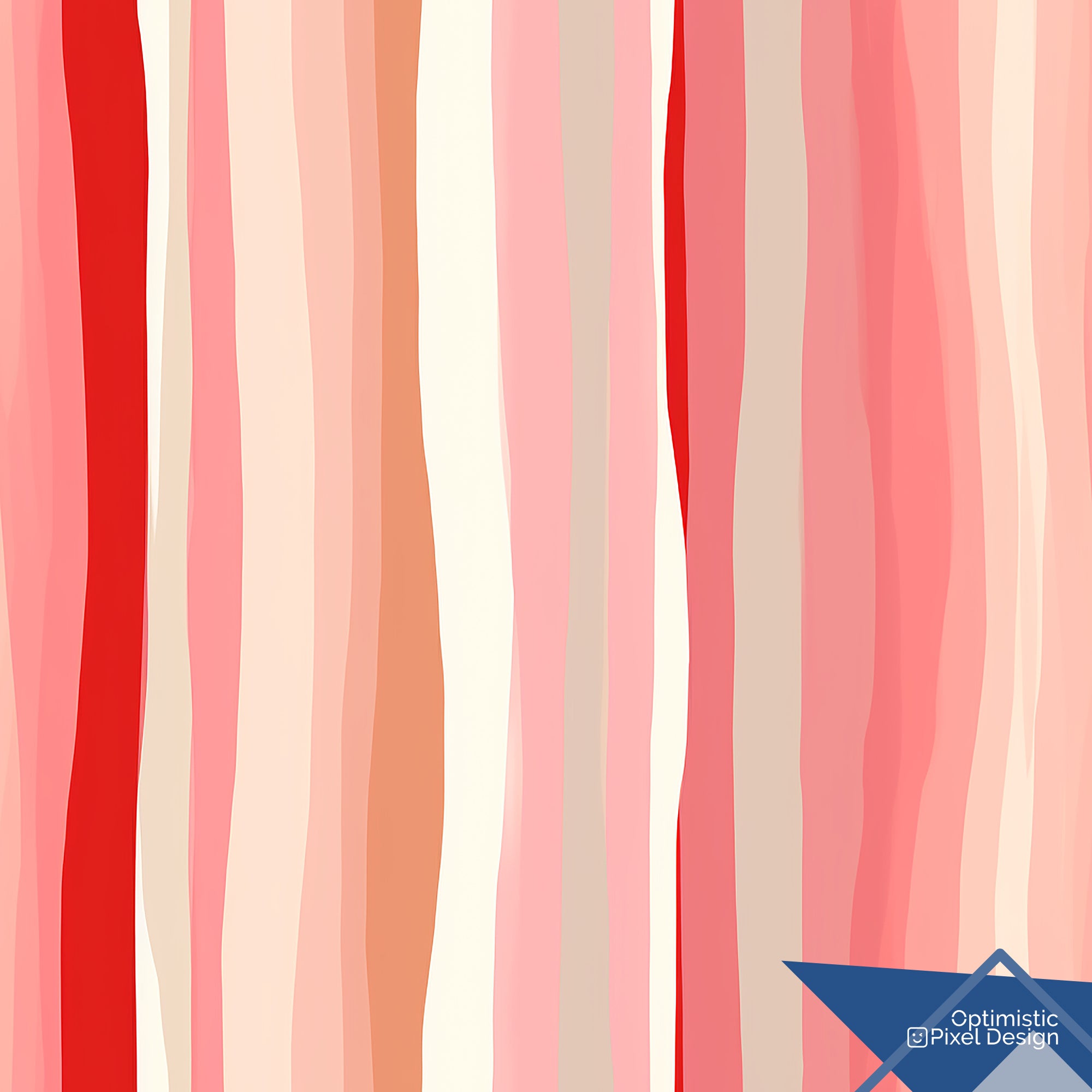 Stripe Wallpaper Fun Retro Pink Luxury Wall Decor